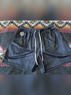 Darcsport Men's Black Athletic Mesh Shorts with Drawstring